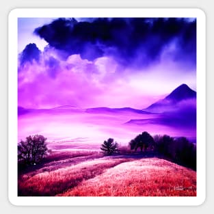 Purple Haze Landscape Sticker